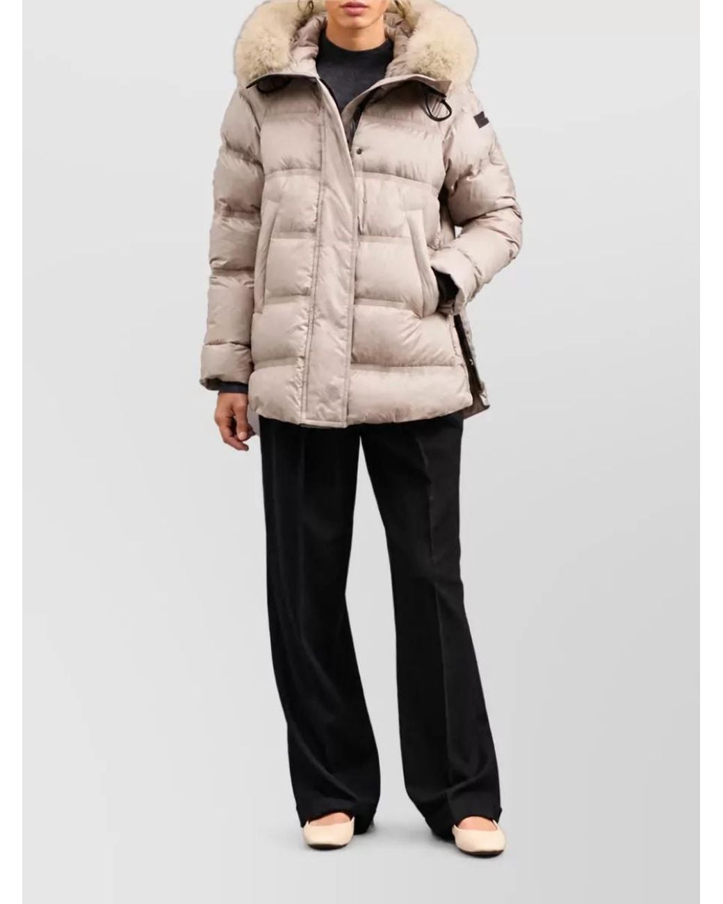 Peuterey Natural Polyester Puffer Coat