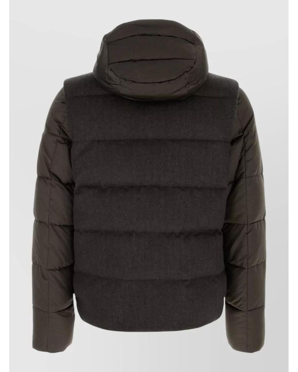 Moorer Black Cashmere Down Padded Coat for men