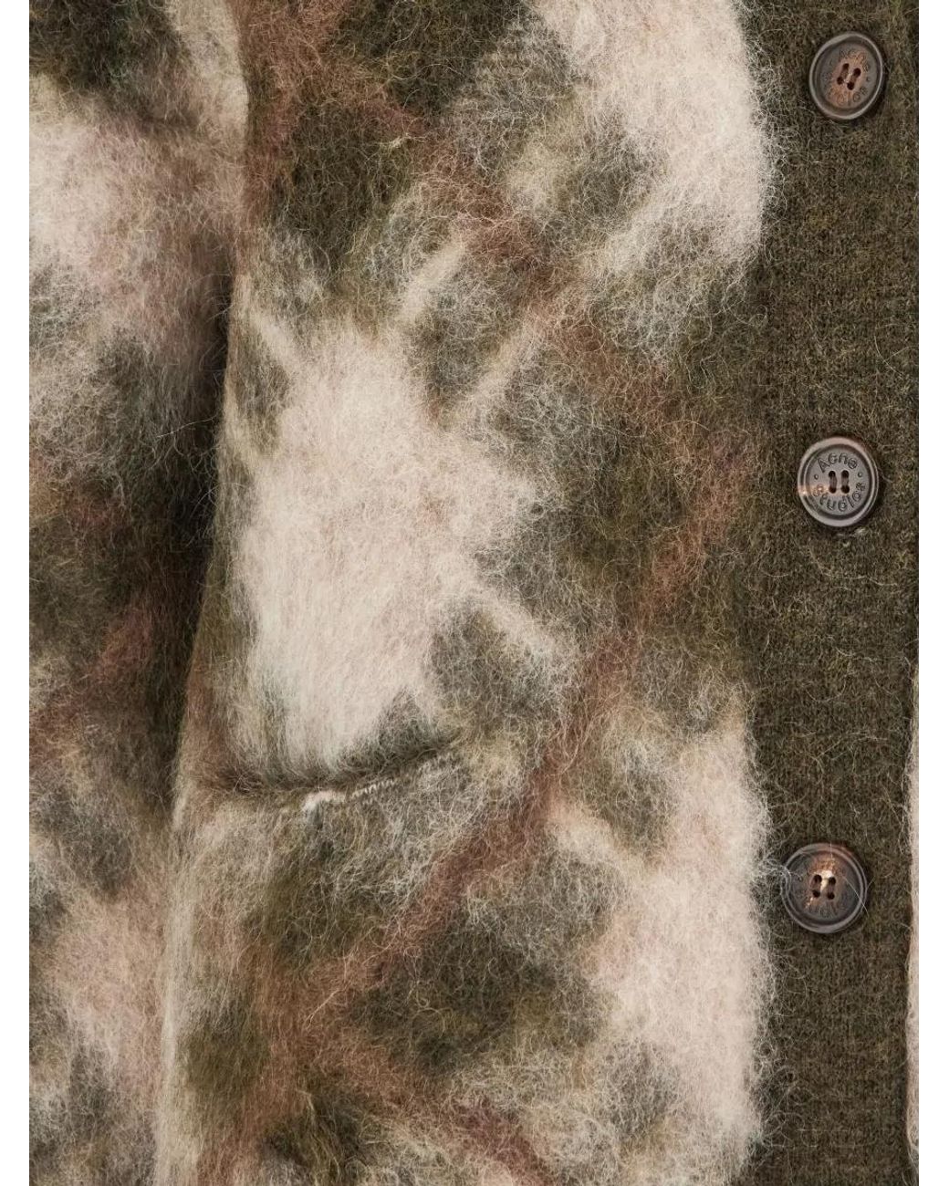 Acne Brown Mohair Wool Knit Jacket