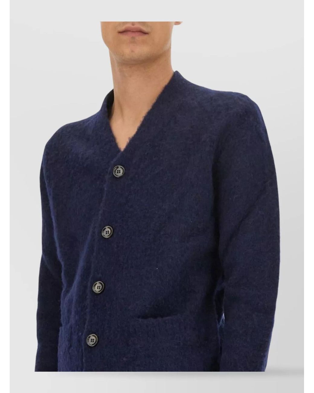 Aspesi White Wool Cardigan for men