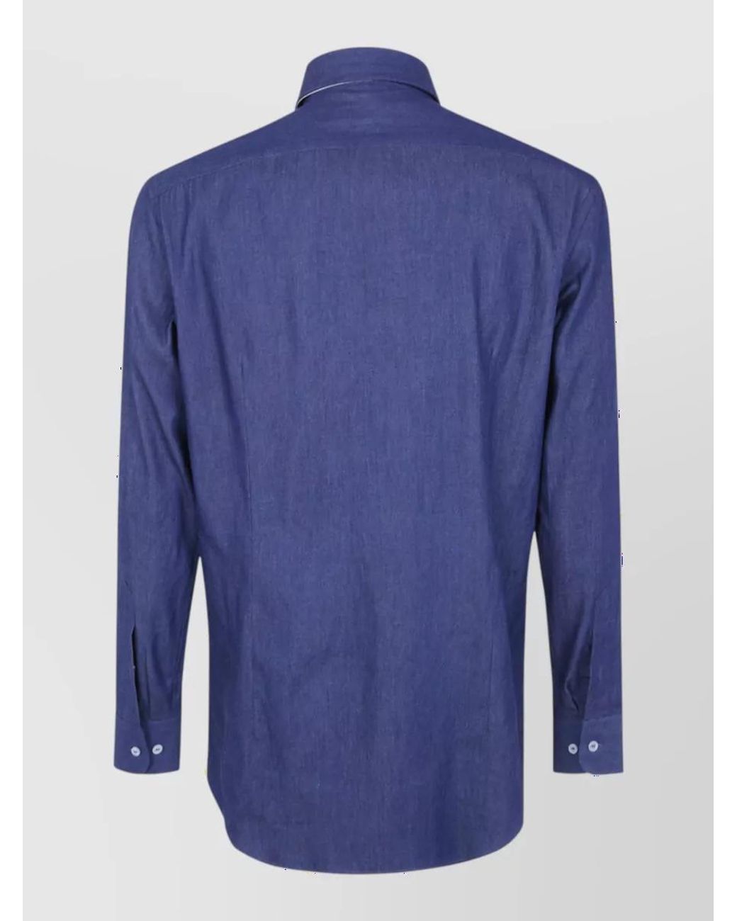 Etro Blue Cotton Classic Shirt for men