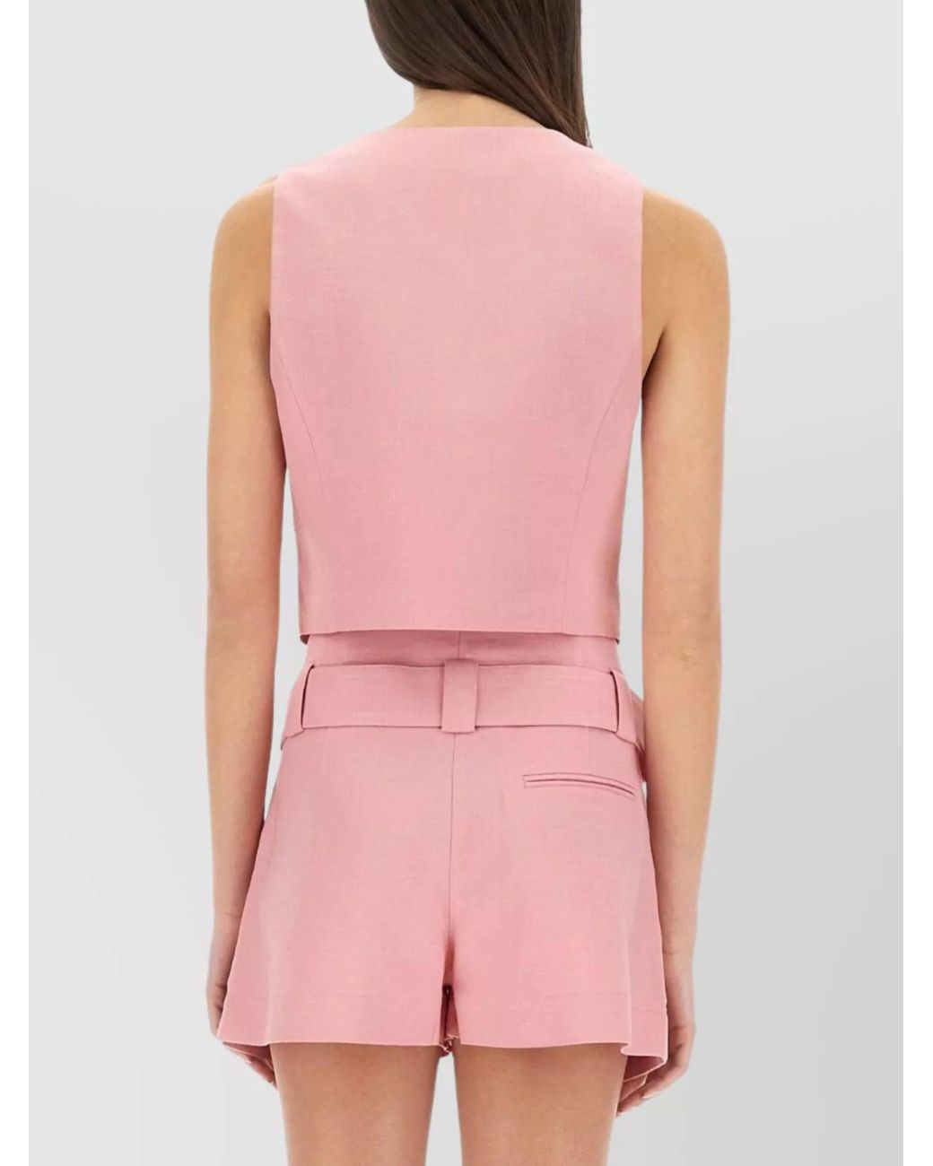 MSGM Pink Cropped Vest