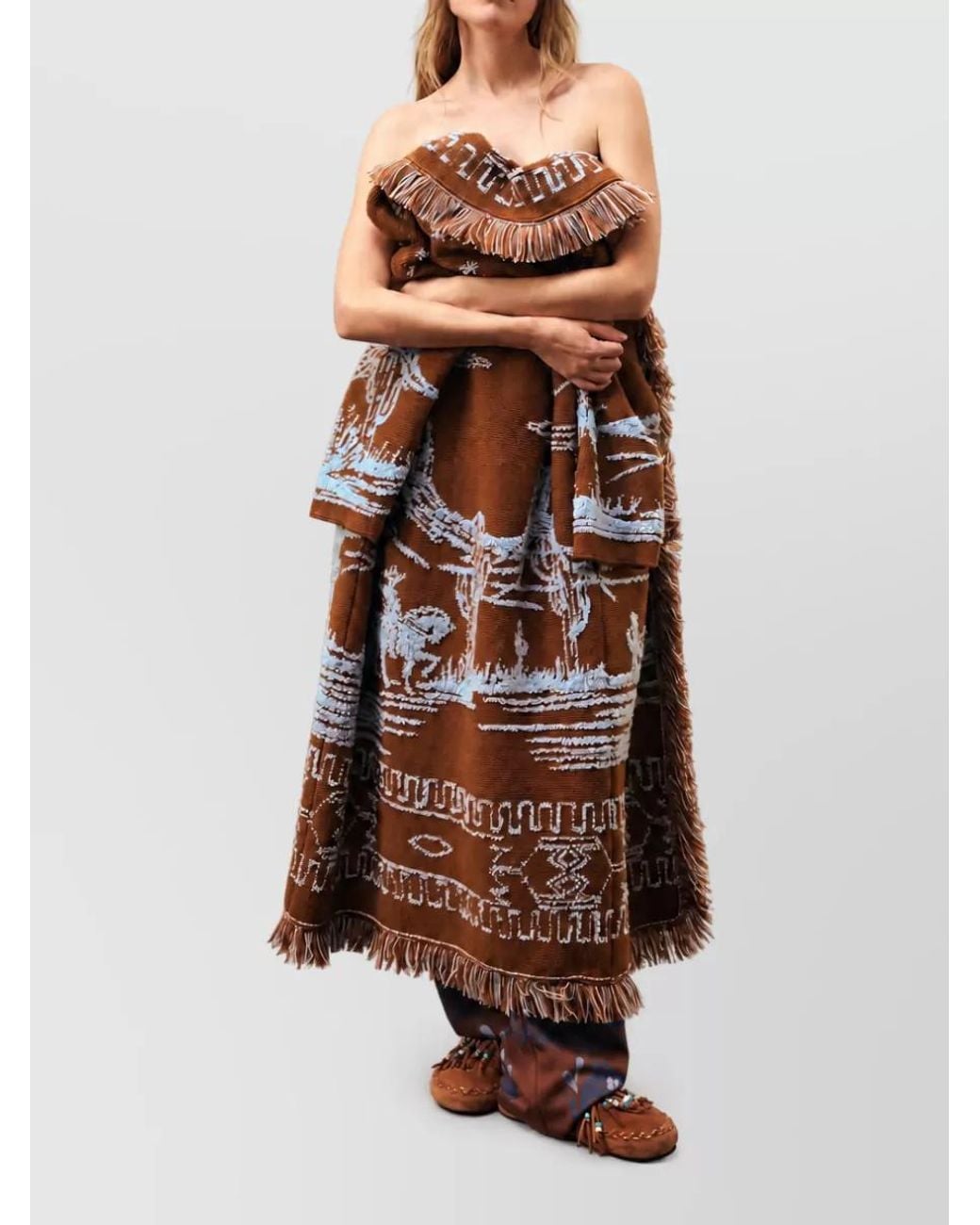 Alanui Brown Cashmere Oversized Coat