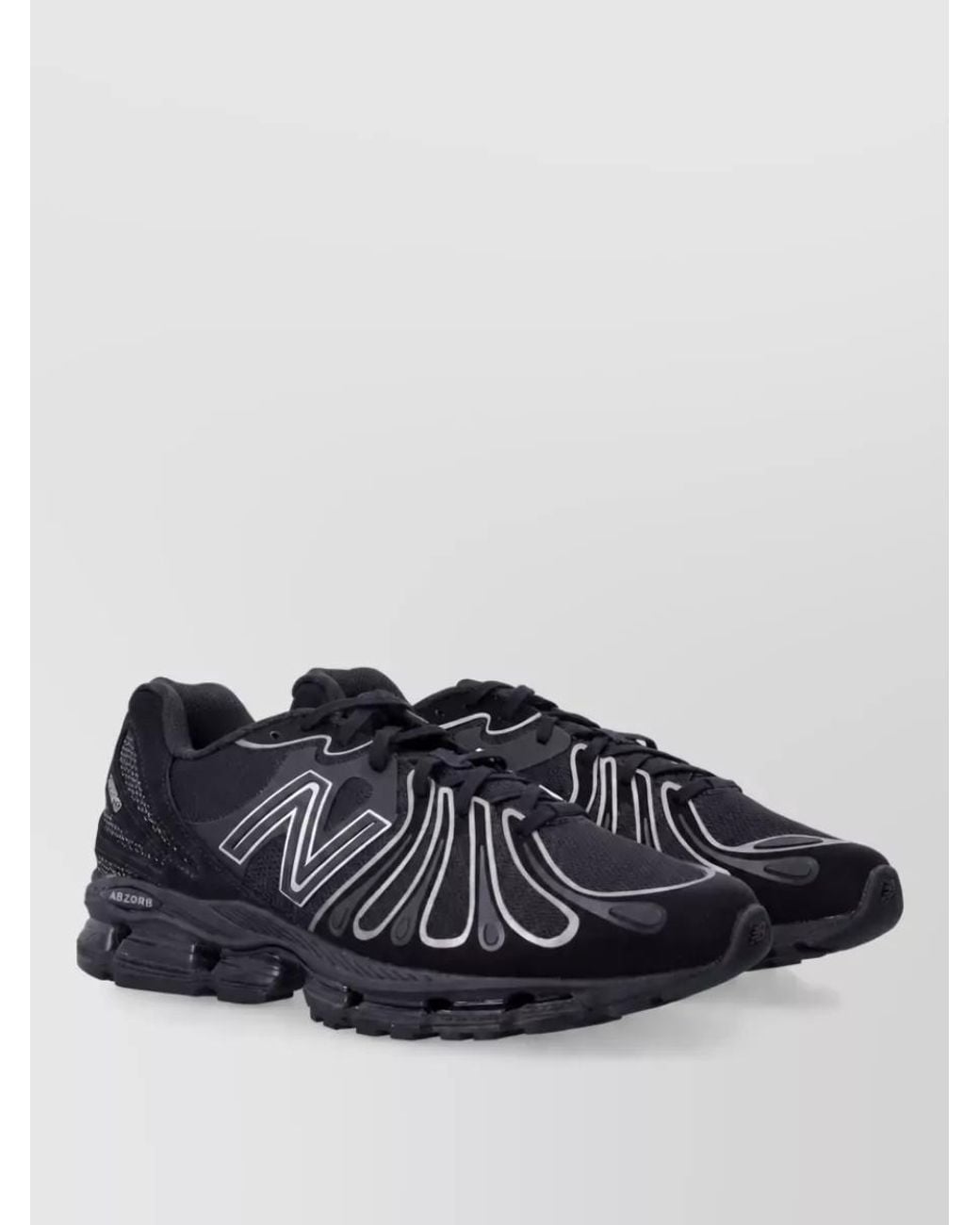 New Balance Black Mesh Lace-Up Sneakers