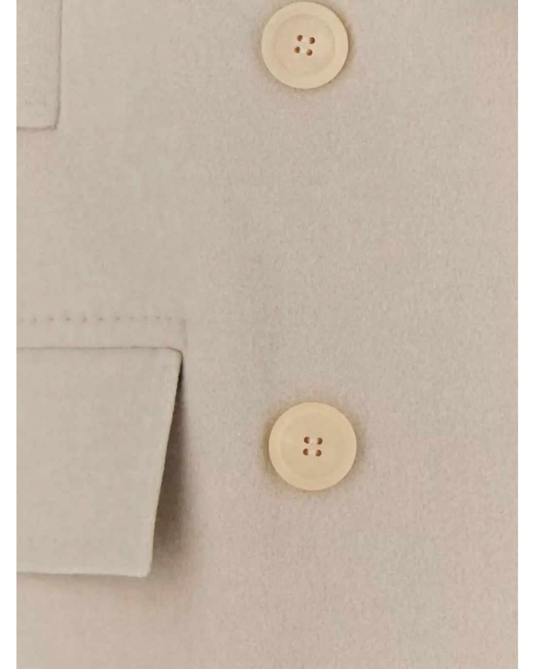 Max Mara Natural Cashmere Virgin Wool Double-Breasted Coat
