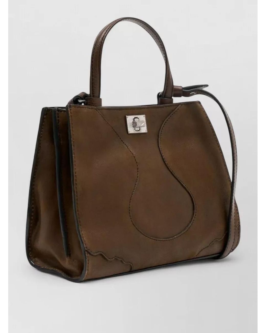 Zadig & Voltaire Brown Nano Leather Tote Bag
