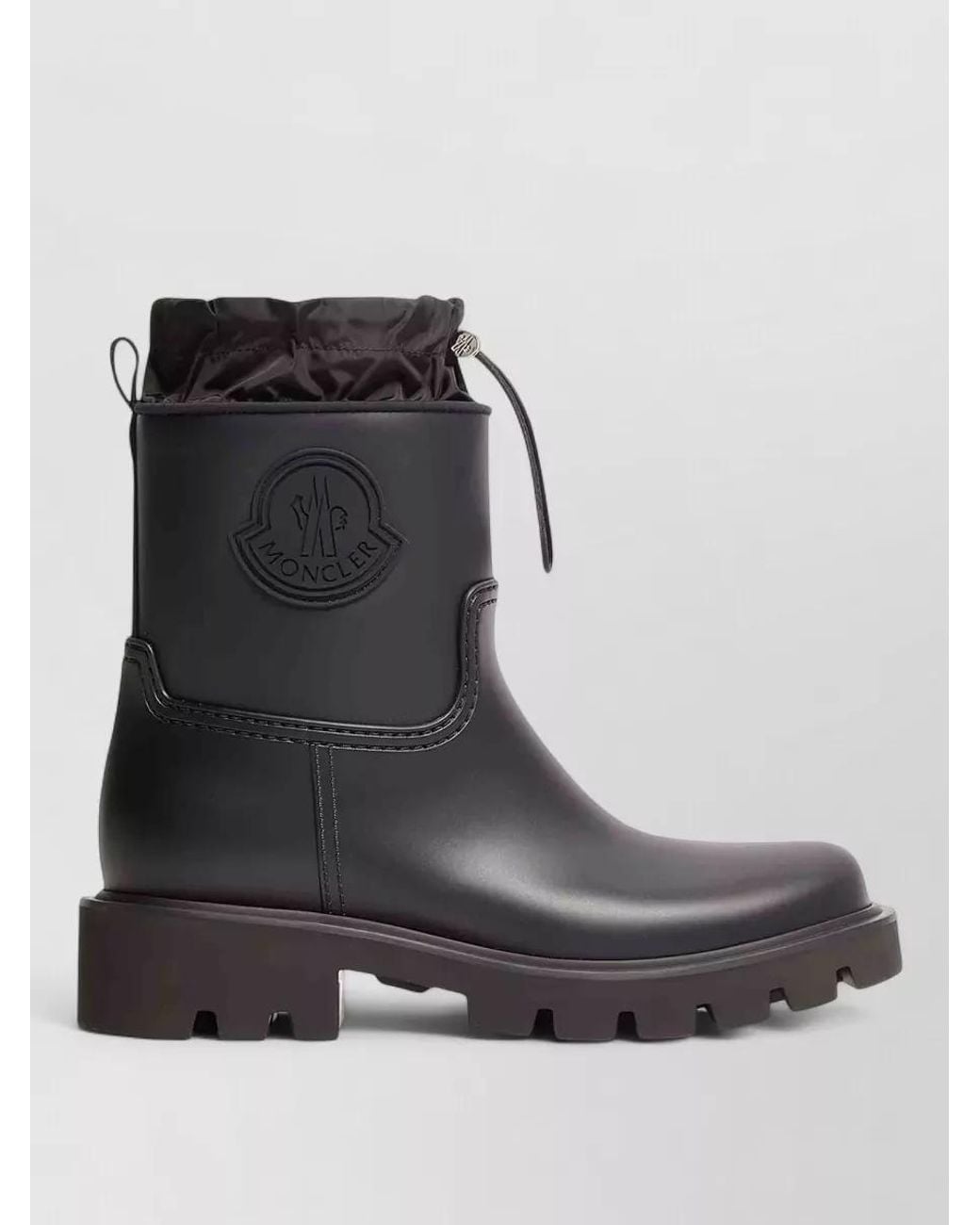Moncler Black Pvc Rain Ankle Boots
