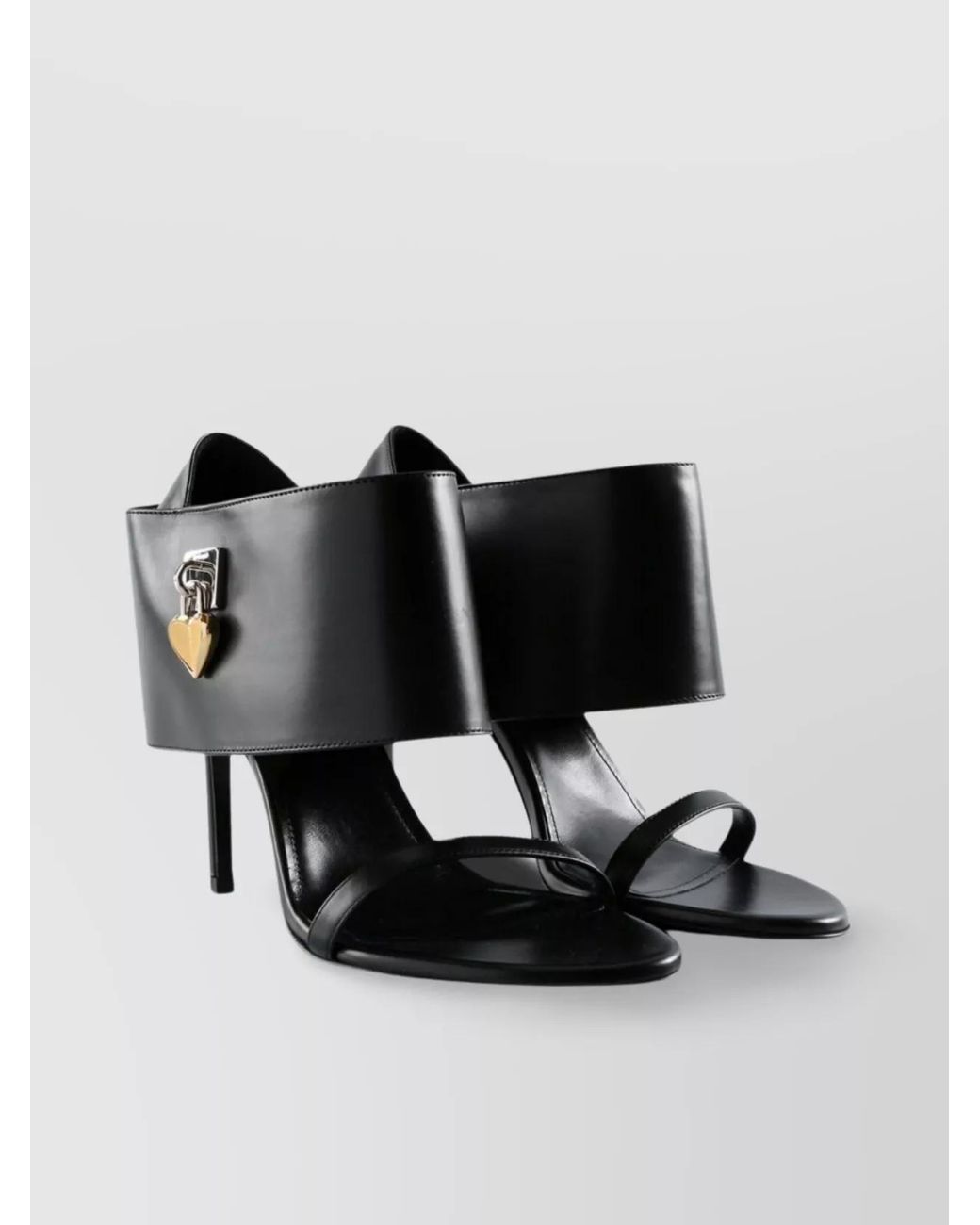Givenchy Black Leather Embellished High-Heel Sandals