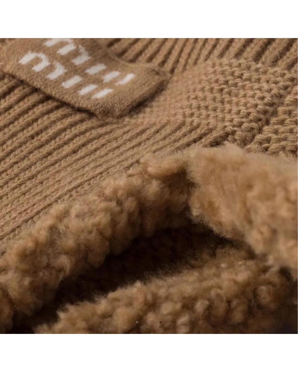 Miu Miu Brown Cashmere Wool Aviator Hat