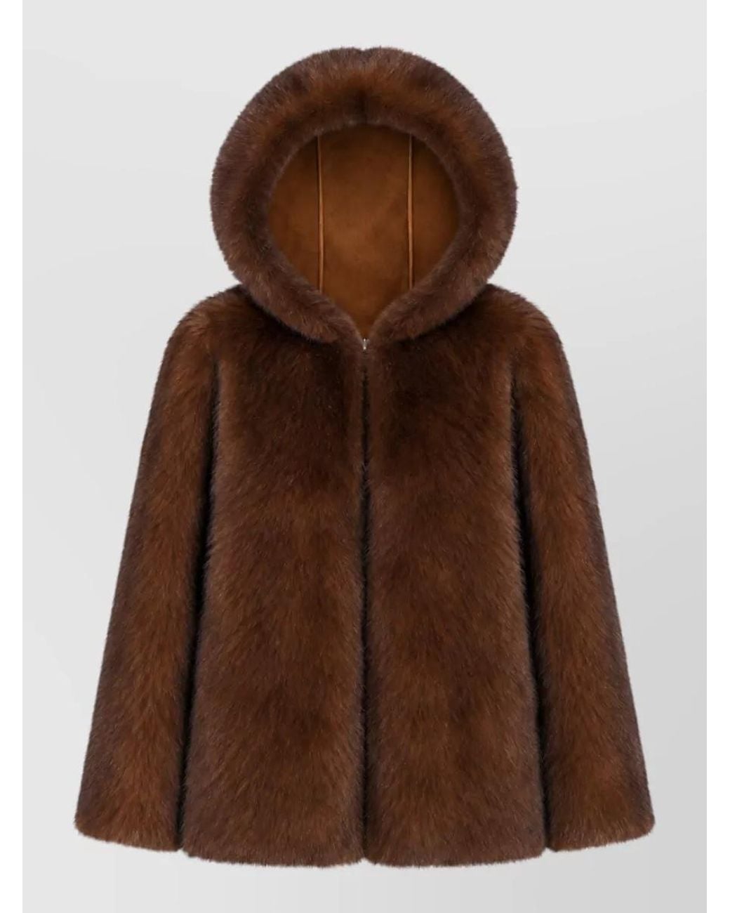 LA ROSE Brown Shearling Coat