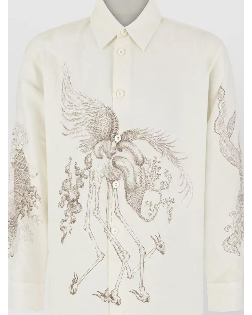 Our Legacy Natural Printed Shirt for men