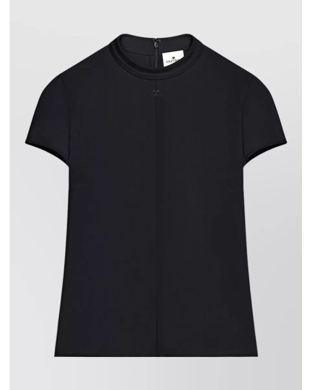 Courreges Black Sleeveless T-Shirt