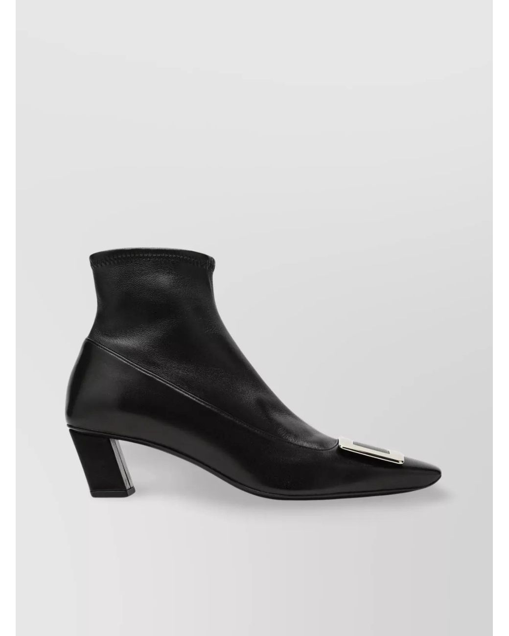 Roger Vivier Black Leather Ankle Boots