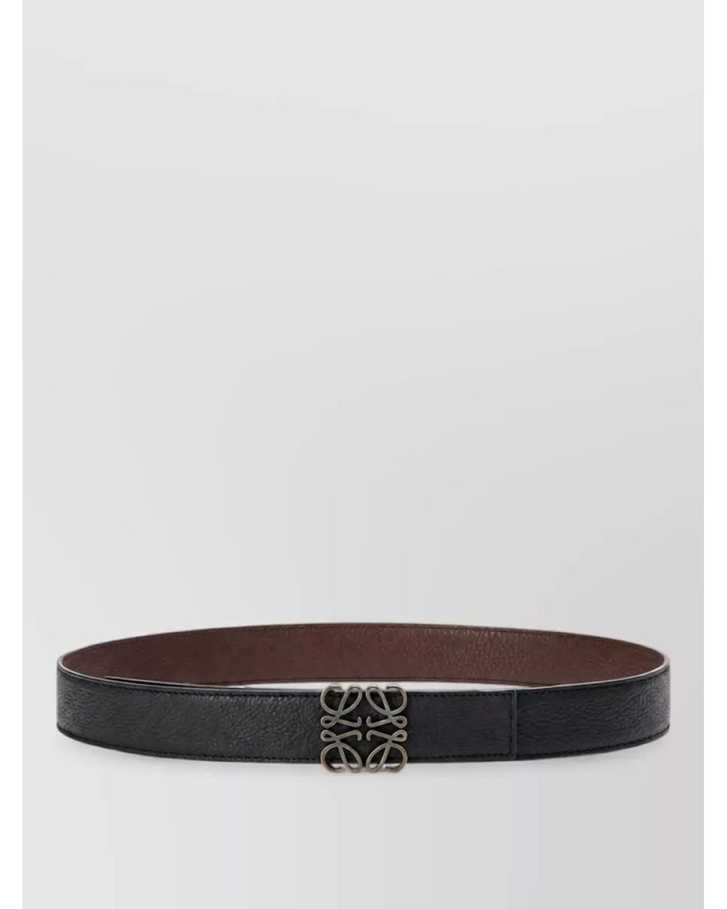 Loewe White Leather Reversible Belt for men