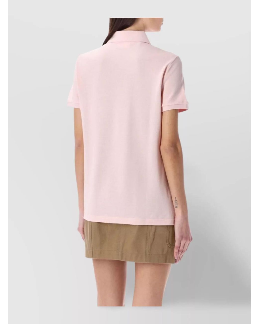 Lacoste Pink Cotton Short-Sleeve Polo Shirt