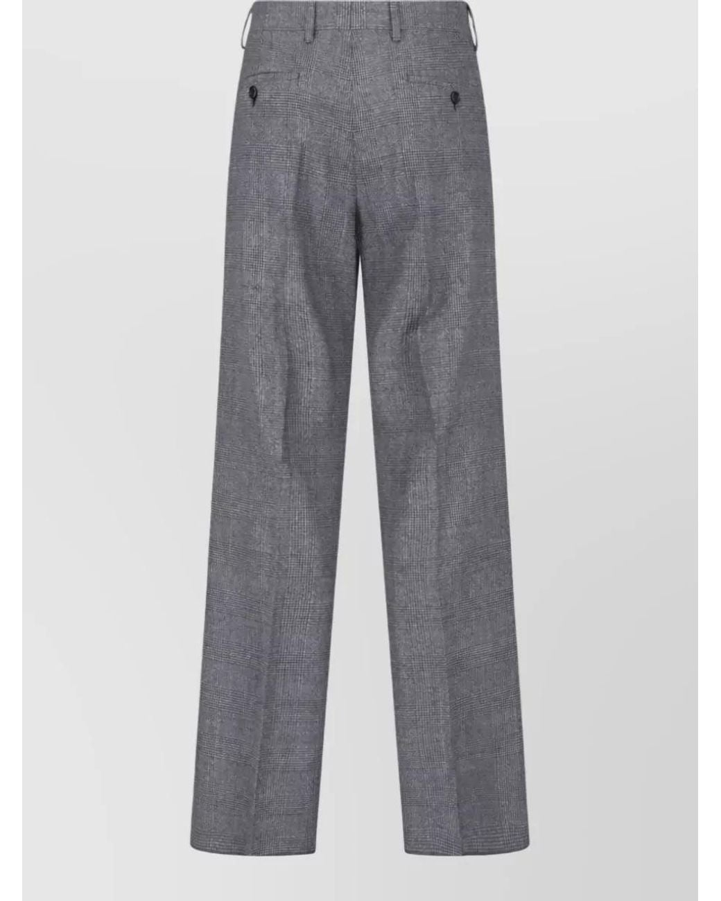 Lardini Gray Straight-Leg Tailored Trousers for men