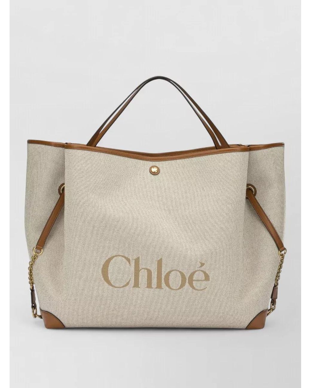 Chloé Natural Carry Large Cotton Tote Bag