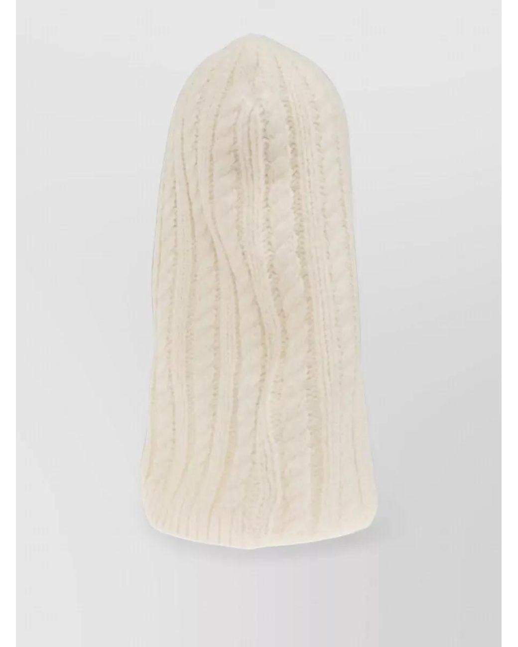 Moncler White Cable-Knit Ribbed Alpaca-Blend Balaclava