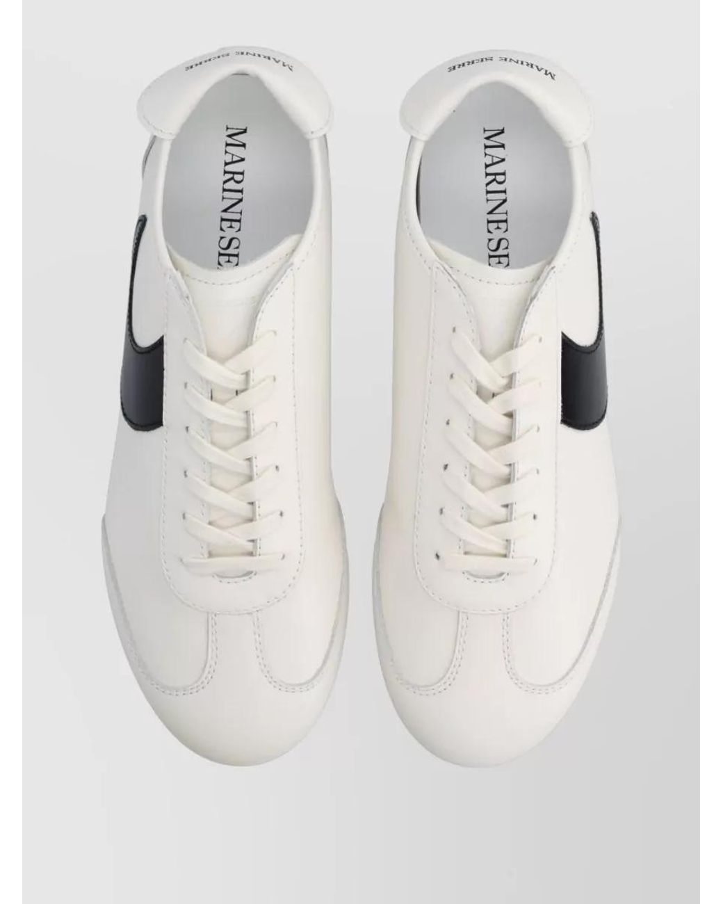 MARINE SERRE Natural Leather Low-Top Sneakers for men