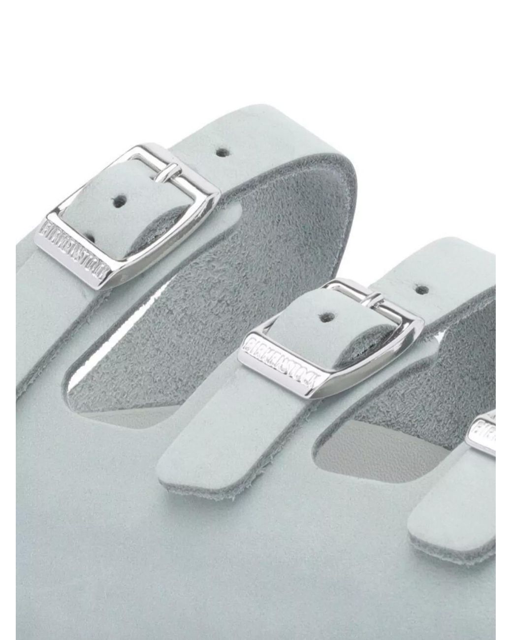 Birkenstock Gray Suede Leather Flat Sandals