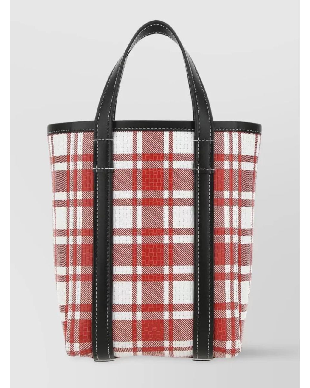 Balenciaga Red Small Barbes Shopping Bag