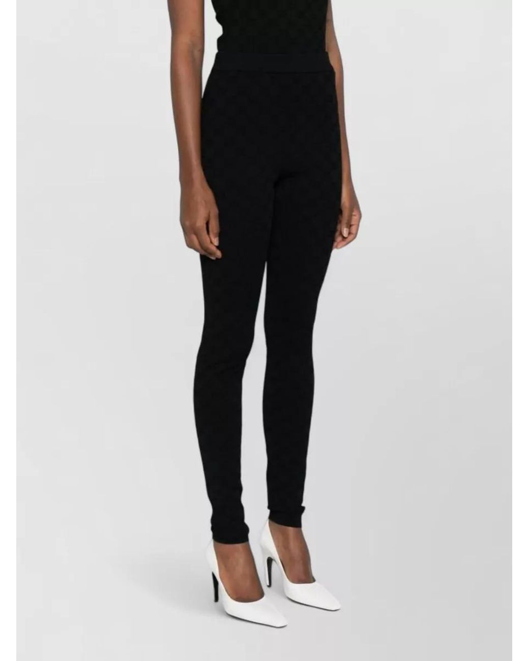 Gucci Black Jacquard Logo Leggings