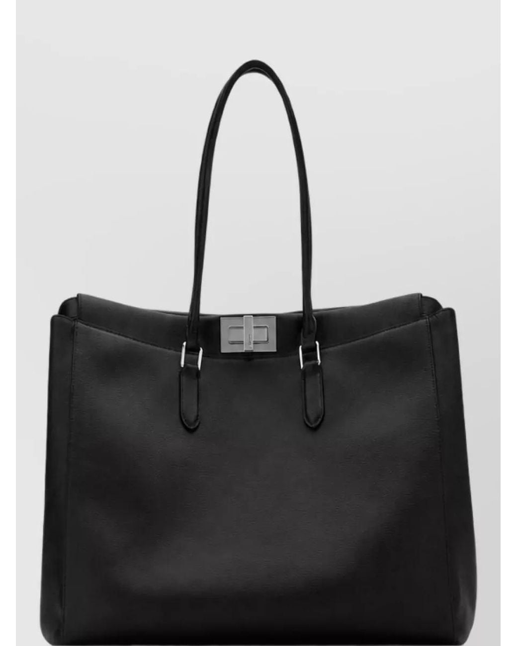 Fendi Black Leather Peekaboo Tote Bag for men