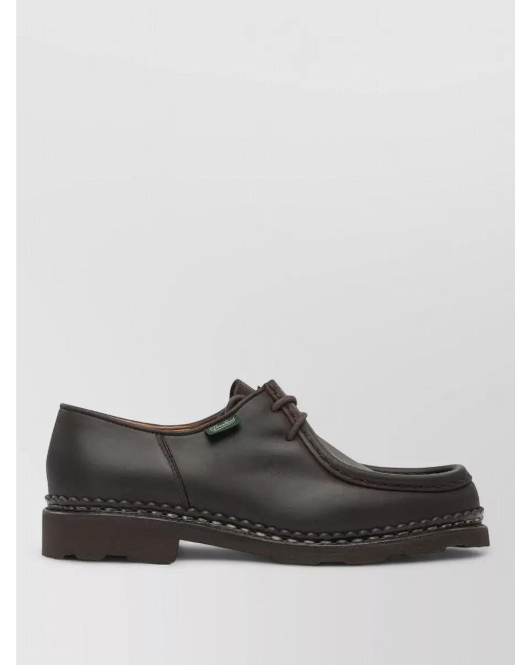 Paraboot Black Leather Lace-Up Loafers for men