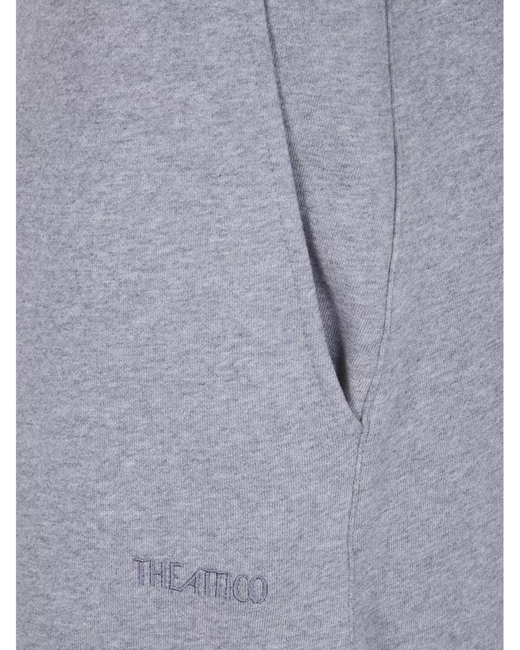 The Attico Gray Cotton Track Pants