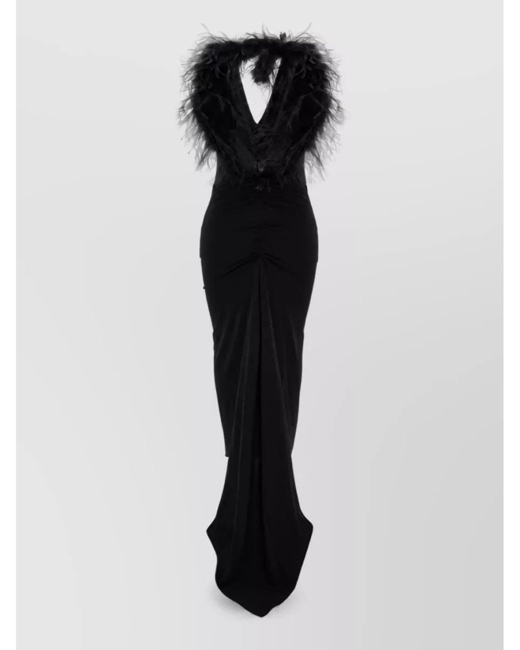 Blumarine Black Jersey Maxi Dress