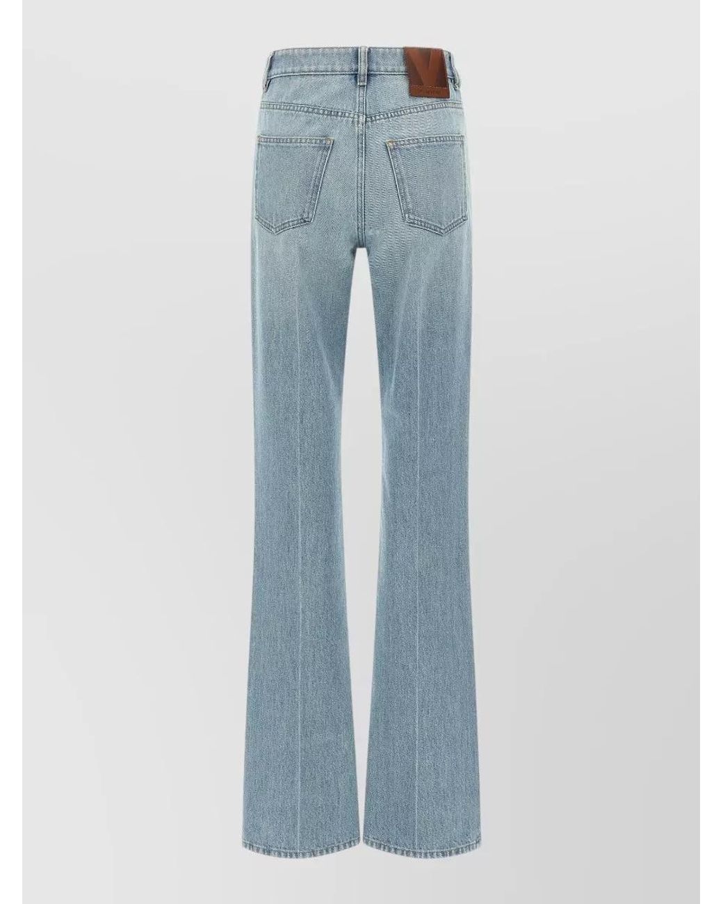 Valentino Garavani Blue Denim High-Rise Straight-Leg Jeans