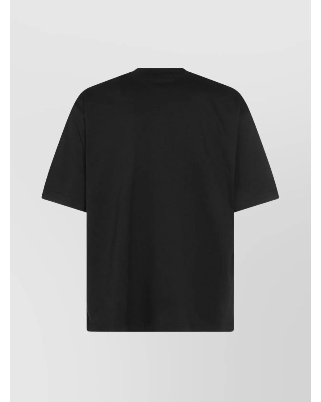 Marni Black Cotton Logo-Patch Relaxed-Fit T-Shirt for men