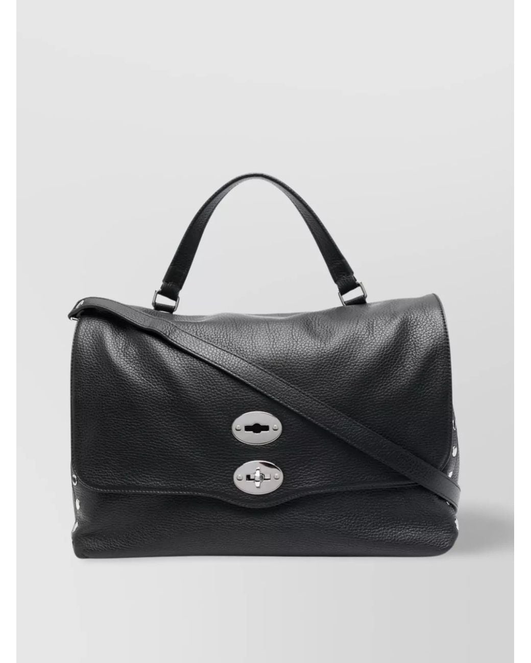 Zanellato Black Calf Leather Cross-Body Bag