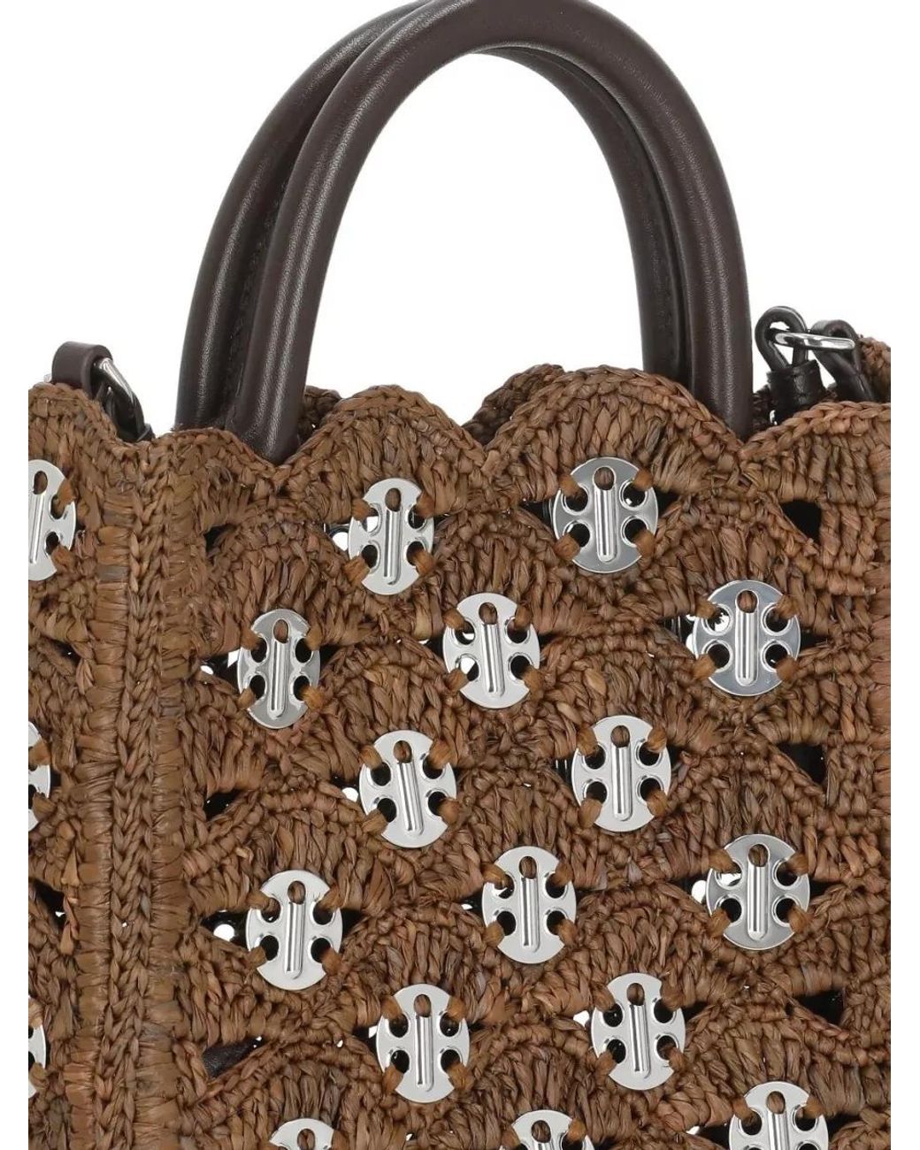 Rabanne Brown Na Raffia Tote Bag