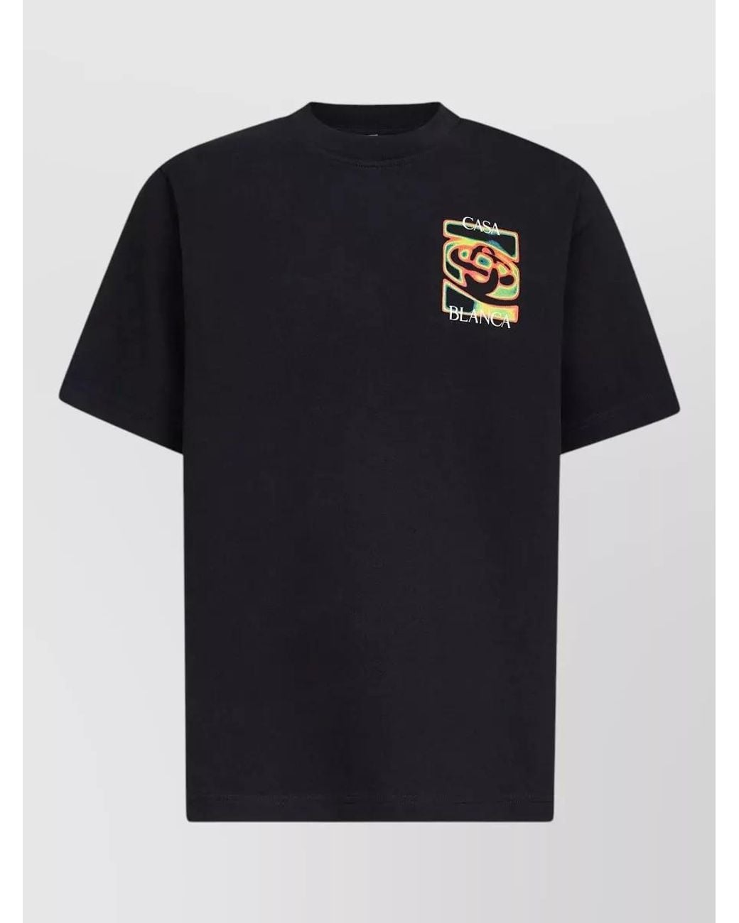 Casablanca Black Heat Map Graphic Short Sleeve T Shirt for men