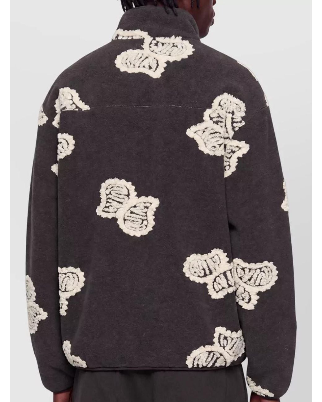 Autry Black Jacquard Paisley Puffer Jacket for men