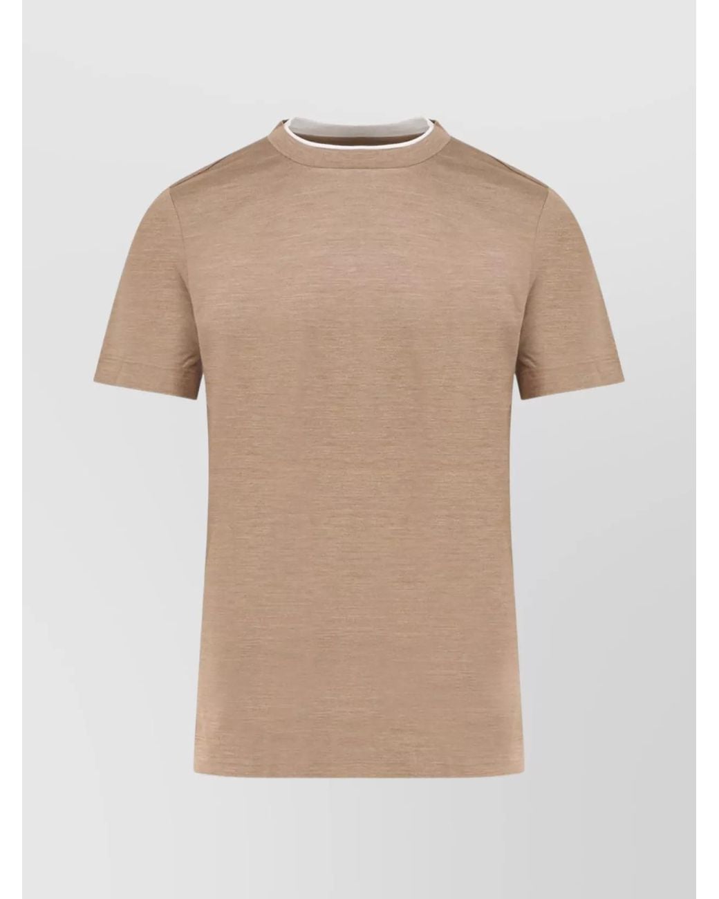 Boss Natural Silk And Cotton Short Sleeve T-Shirt for men