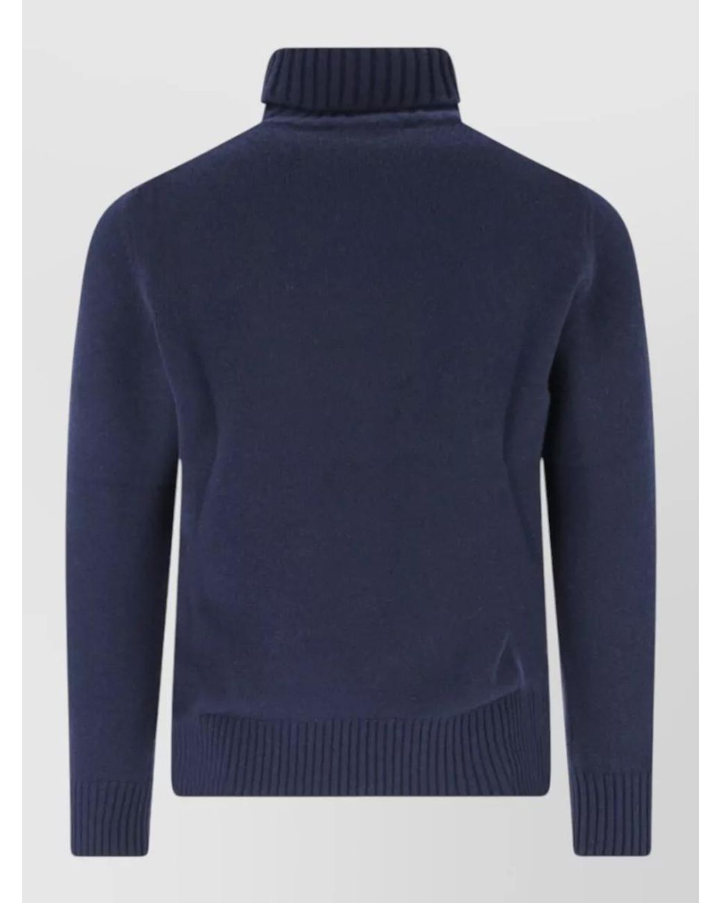 Drumohr Blue Cashmere Crewneck Jumper for men