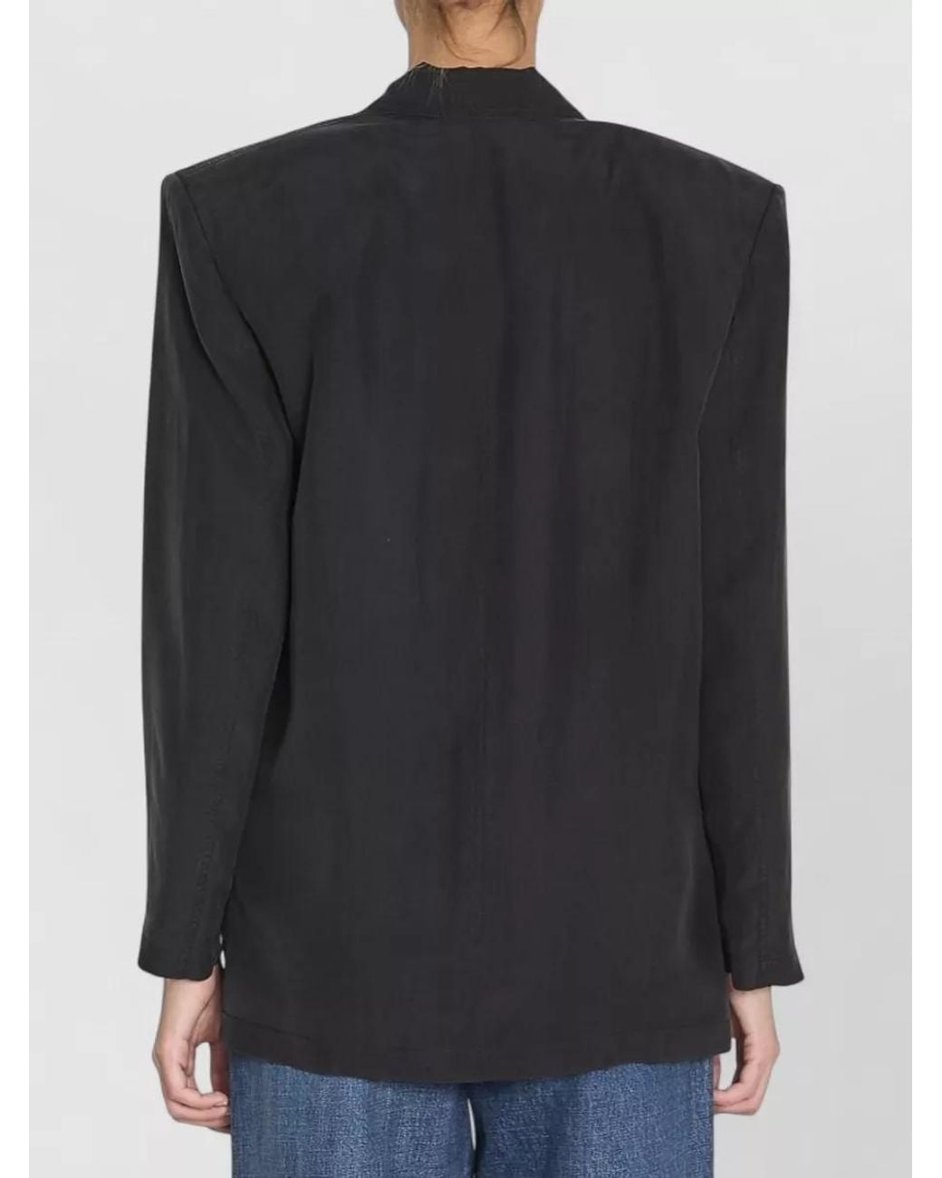 Saint Laurent Black Silk Formal Jacket