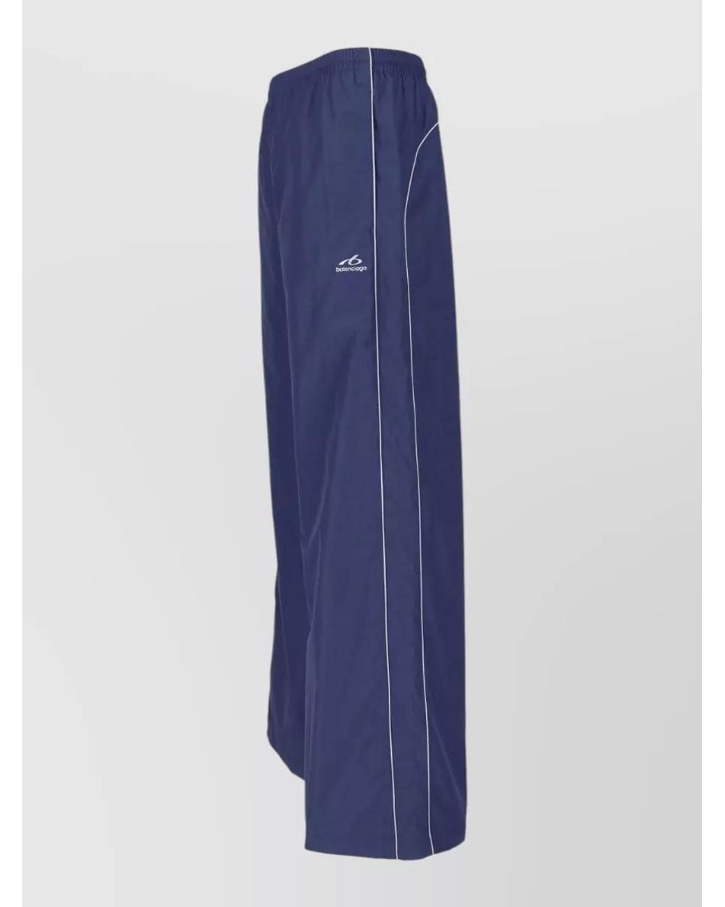 Balenciaga Blue Mid-Rise Wide-Leg Tracksuit Pants for men