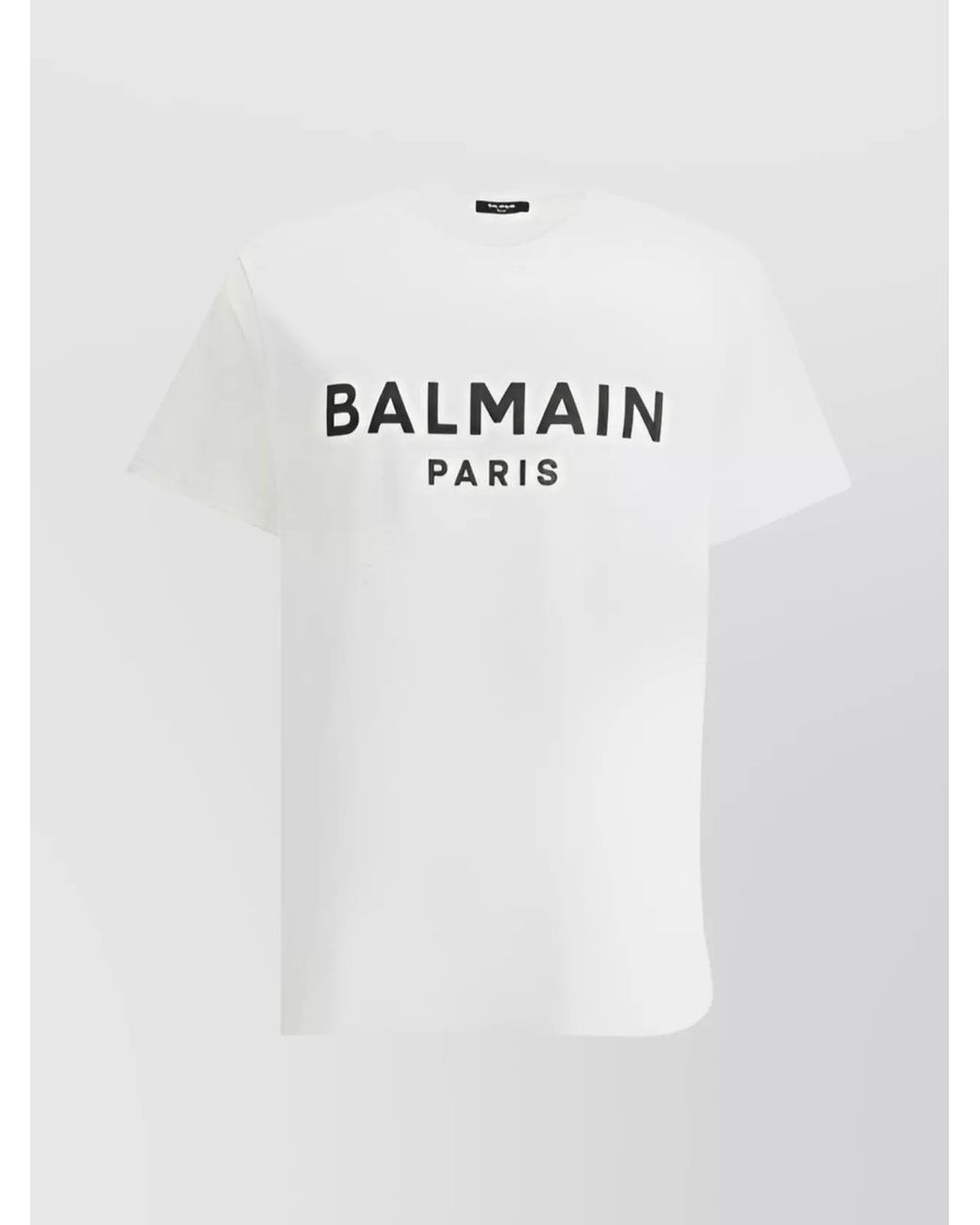 Balmain White Cotton Oversized Logo-Print T-Shirt for men