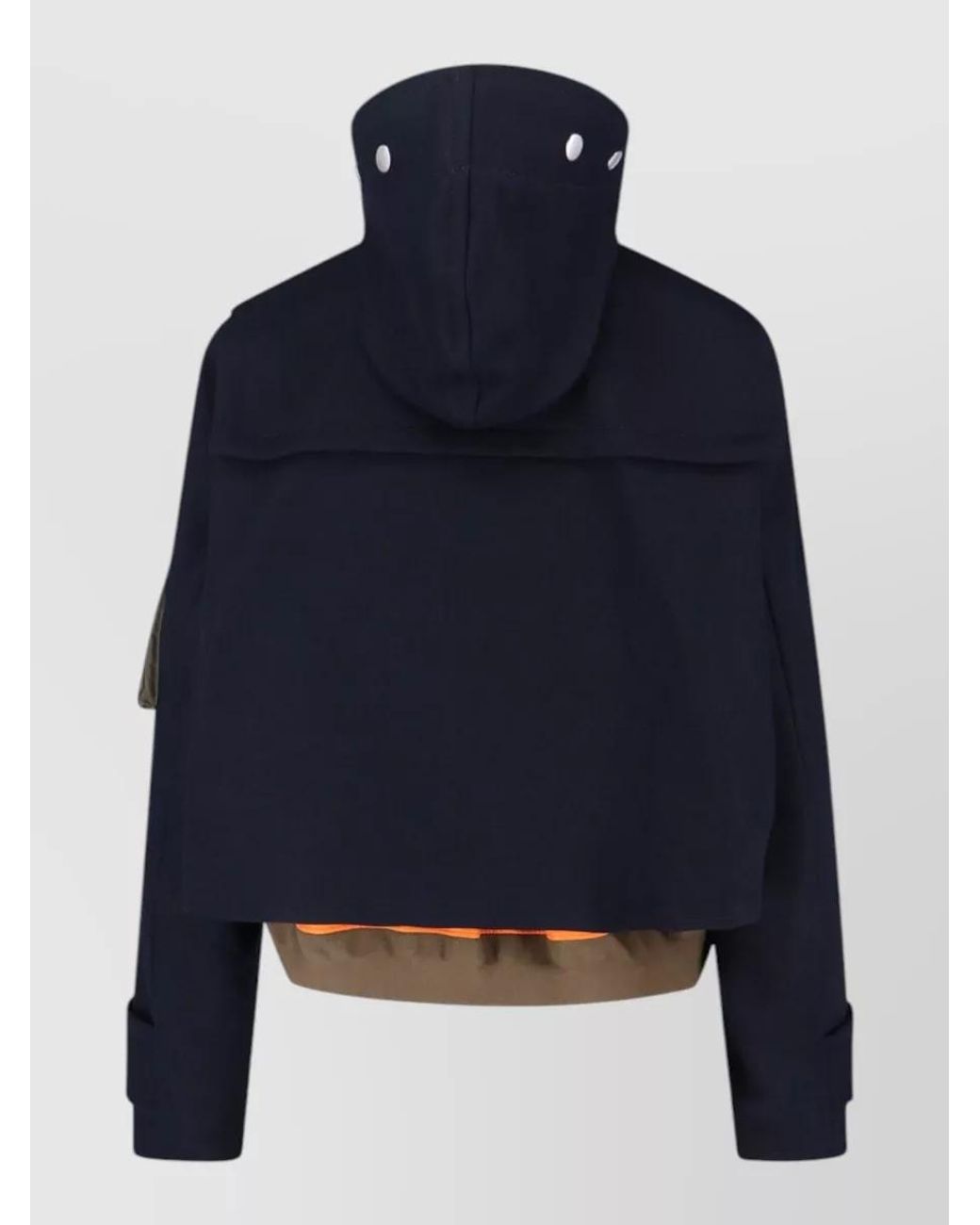 Sacai Blue Wool Cropped Jacket