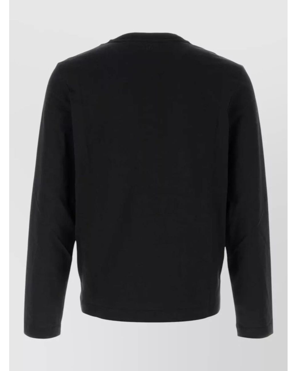 AMI Black Cotton Short Sleeve T-Shirt for men