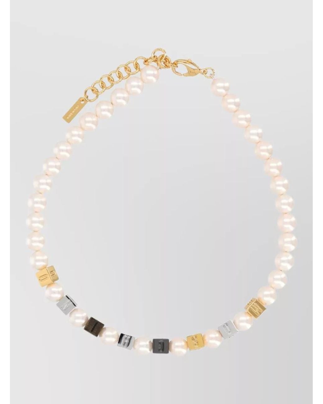 Moschino White Pearl Necklace