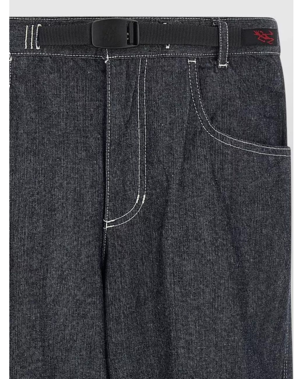 Gramicci Gray Denim Straight-Leg Jeans for men