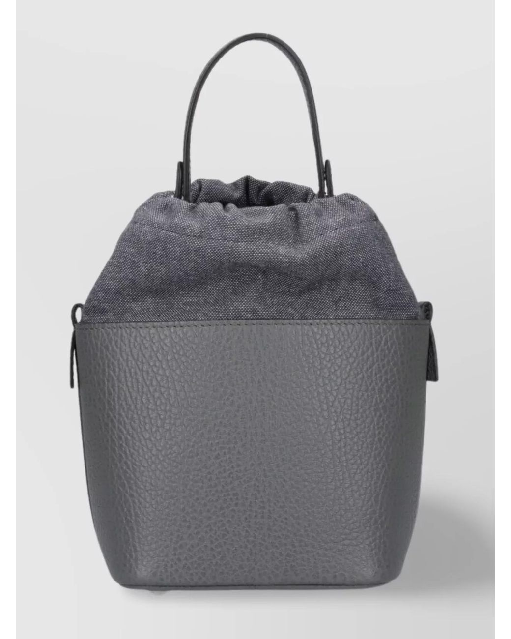 Maison Margiela Gray Leather Bucket Bag