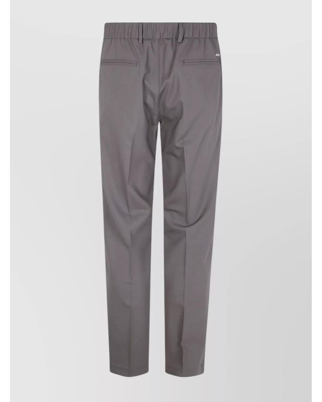 Herno Gray Virgin Wool Regular-Fit Tailored Trousers for men