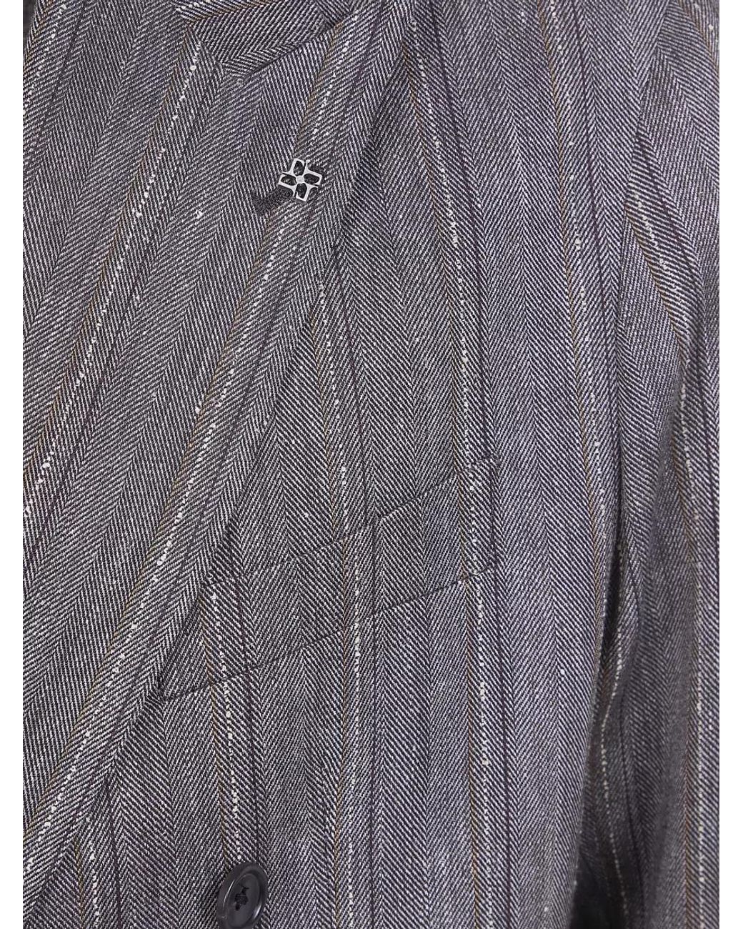 Tagliatore Gray Linen Newyork Jacket for men