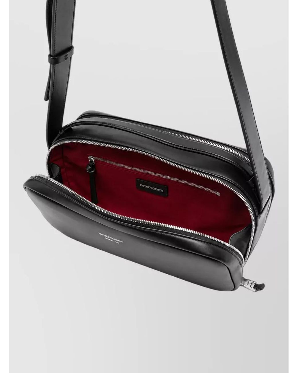 Emporio Armani Black Leather Shoulder Bag