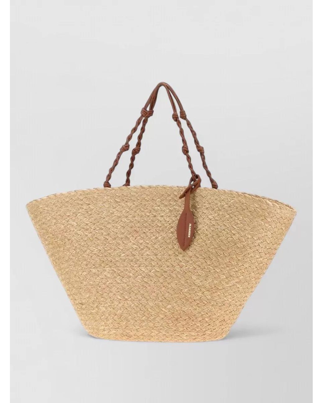 Jil Sander Natural Tangle Large Raffia Bucket Bag